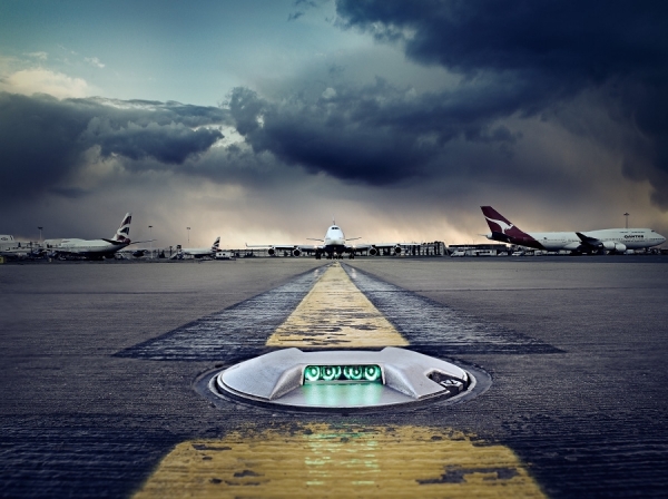 Photograph Julian Calverley Heathrow Runway Lights on One Eyeland